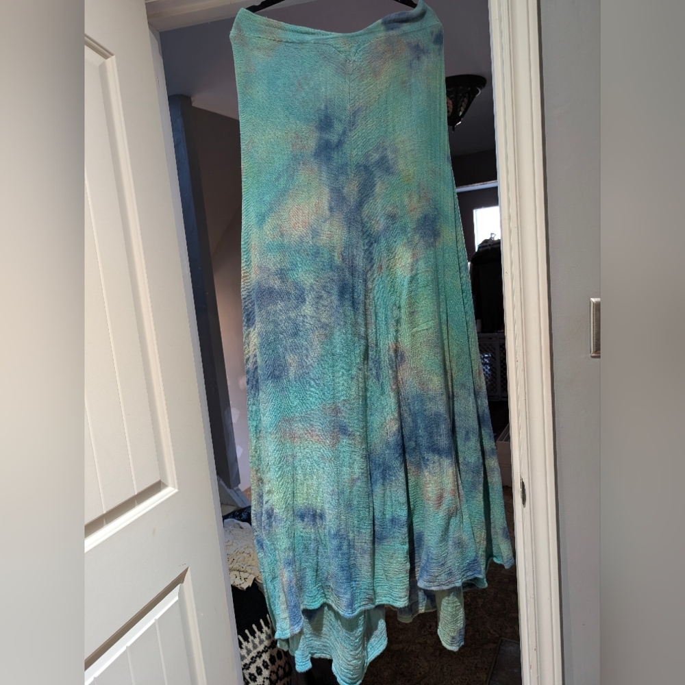 Jen's Pirate Booty Strapless Dress in Blue and Green